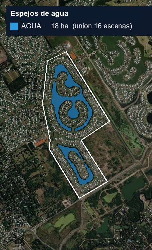 Espejos de agua de este barrio detectados por satélite